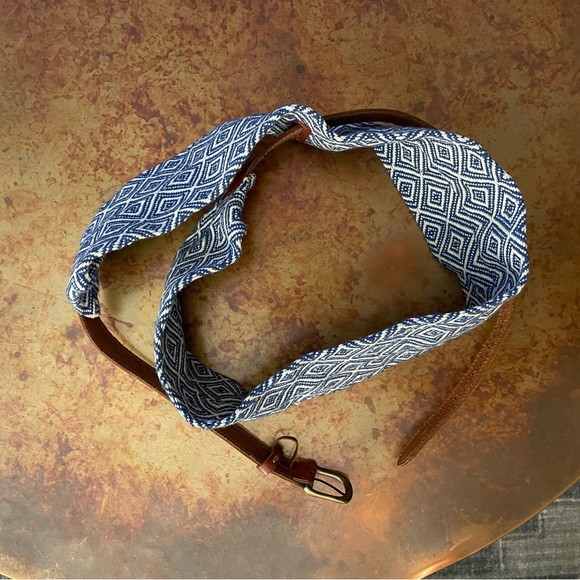 Anthro leather and fabric wrap belt - Picture 2 of 3